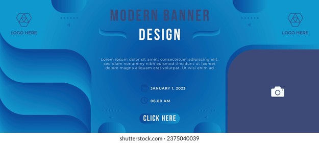 EPS BANNER VECTOR. A QUALITY BANNER DESIGN IN THE MODERN ERA, WITH A CURVED LINE PATTERN FULL OF BEAUTIFUL AND COOL COLORS.