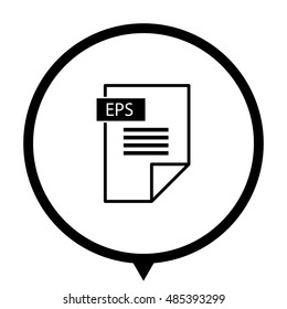 eps - black vector  icon; map pointer