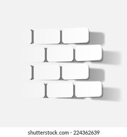 eps, brickwork in the form of stickers