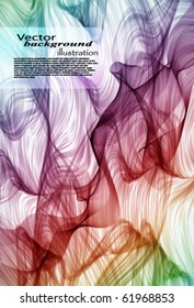 Eps card - Colorful swirling hand drawn detailed background