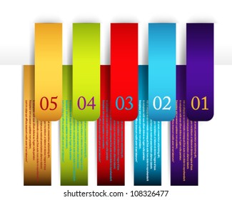 Eps Colorful Number Banner Design Template 01