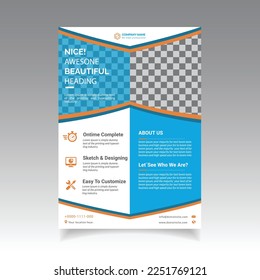 eps corporate flyer templates vector