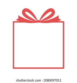 eps data is CMYK color, jpg or png data is RGB color. Illustration of a frame for a present, gift, gift box.