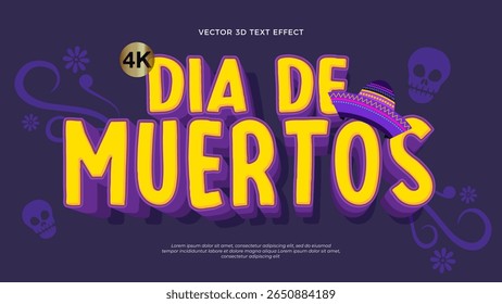 EPS Dia de muertos text effect