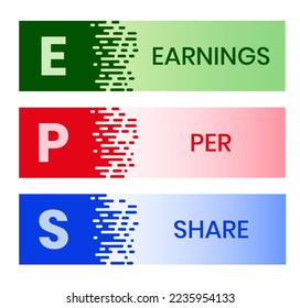EPS - Earnings Per Share acronym, concept background. vector illustration concept with keywords and icons. lettering illustration with icons for web banner, flyer, landing page, presentation