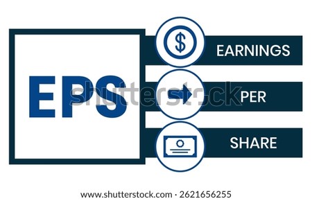 EPS - Earnings Per Share acronym, concept background. vector illustration concept with keywords and icons. lettering illustration with icons for web banner, flyer, landing page, presentation