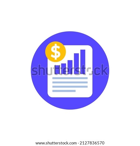EPS, Earnings per share icon, flat vector