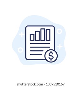 EPS, Earnings per share line icon