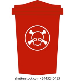 Archivo EPS 3000*3000 300 ppp.Para representar un contenedor para la eliminación general de residuos, que simboliza artículos no reciclables y basura general.