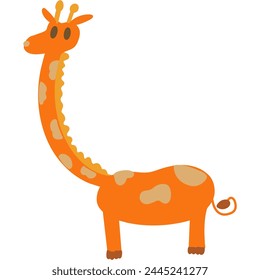 EPS file 3000*3000 300 dpi. A paper cutout depicting a giraffe with its long neck and distinctive spots, symbolizing grace, elegance, and adaptability.