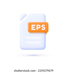 EPS File 3D Vector Icon on white background. Vector isolated icon
