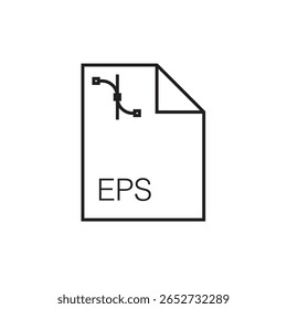 ícone de extensão de arquivo eps contorno traçado editável eps 