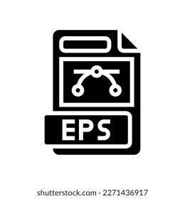 eps file format document glyph icon vector. eps file format document sign. isolated symbol illustration