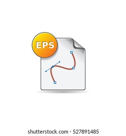 EPS file format icon in color. Illustration vector imaging