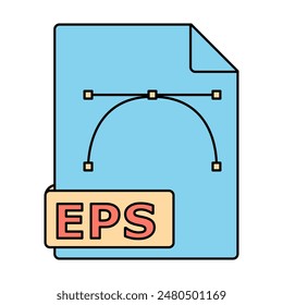 EPS File Format Icon. Editable Vector Graphic Design File Type