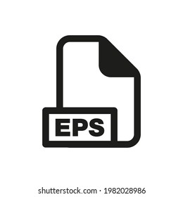 Eps file format icon in line design style. Usage for web and mobile design element.