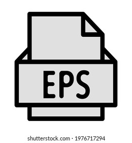 EPS File or EPS File format icon vector illustration