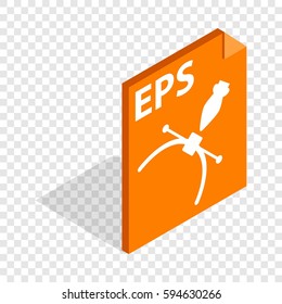 Eps file format isometric icon 3d on a transparent background vector illustration