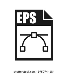 EPS File Icon, Flat Design Style