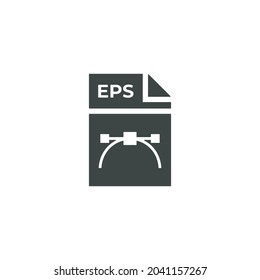 EPS file icon isolated of flat style. Vector illustration design.