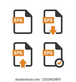 EPS file icon isolated on white background