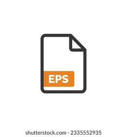 EPS file icon isolated on white background