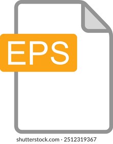 El icono de archivo EPS aislado sobre fondo blanco