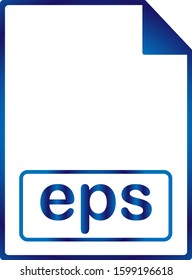 EPS file icon or symbol or sign
