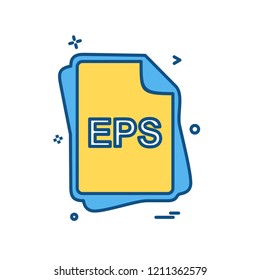 EPS file type icon design vector