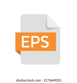 EPS format file isolated on white background. EPS icon. Vector stock