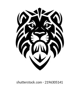 formato eps triball logotipo de cabeza de león vector