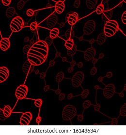 eps, hand drawn DNA molecule