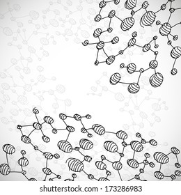 eps, hand drawn DNA molecule
