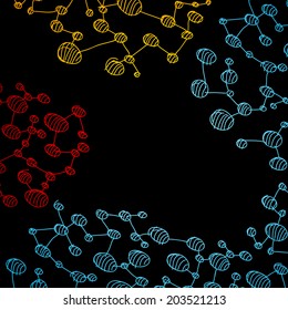 eps, hand drawn DNA molecule