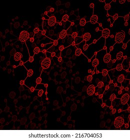 eps, hand drawn DNA molecule