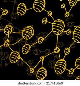 eps, hand drawn DNA molecule