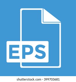 Eps icon on blue background.