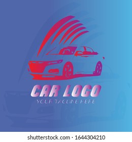 EPS Illustration - A ready to use template of sports car logo or icon. Vector Clipart