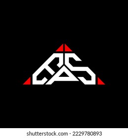 Logo de la carta EPS diseño creativo con gráfico vectorial, logo simple y moderno de EPS en forma de triángulo redondo.