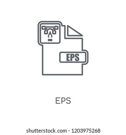 Eps linear icon. Eps concept stroke symbol design. Thin graphic elements vector illustration, outline pattern on a white background, eps 10.