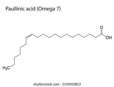 Estructura molecular EPS de Omega 7 ácido polulínico