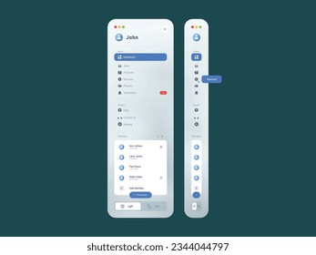 EPS Navigation Bar Template For Dasshboard And Website Use Full Editable And Vector (Light Mode)