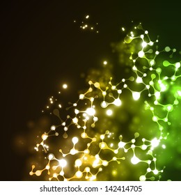 eps, neon structure of the DNA molecule