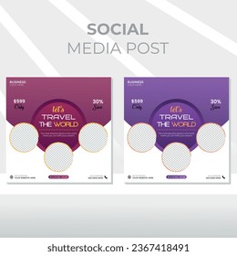 EPS Real estate digital marketing web banner social media and instagram post template banner.