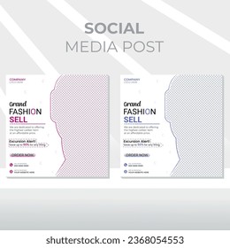 EPS Real estate digital marketing web banner social media and instagram post template banner.