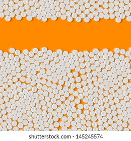 eps, realistic background of pills