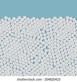 eps, realistic background of pills