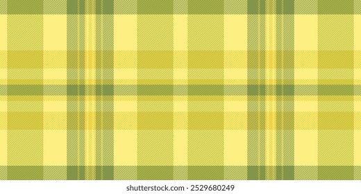 Eps seamless fabric tartan, celebrate pattern check textile. Cowboy plaid texture background vector in yellow and lime colors palette.