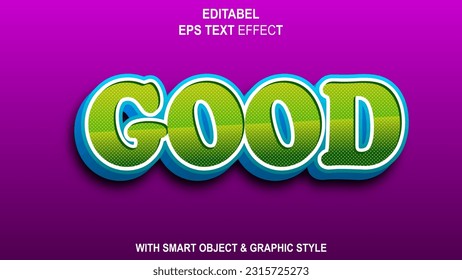 EPS Text Effect Cartoon Style