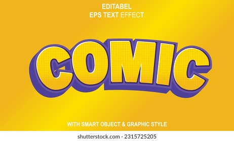 EPS Text Effect With Yellow Solid Design